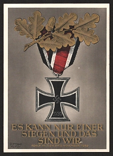 1939 'Only One Can Win and that is Us' Nazi Propaganda Postcard