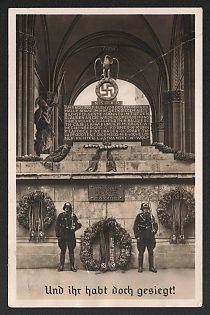 1937 'And You Have Won After All!' Nazi Propaganda Postcard