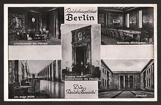 1933-1945 'Reich Capital Berlin - the Reich Chancellery' Nazi Propaganda Postcard