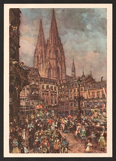 1933-1945 'A Beautiful Grand Celebration of the Cologne Carnival' Nazi Propaganda Postcard