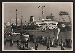 1933-1945 'Ship' Ships Nazi Propaganda Postcard