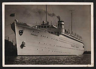 1936 'Tannenberg Hapag-Seebaderdienst G. M. B. H, Hamburg' Ships Nazi Propaganda Postcard