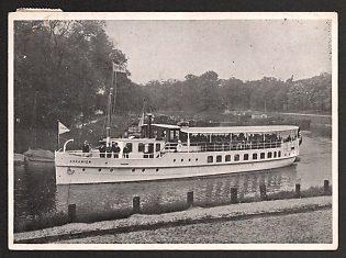 1939 'Askanien, Former Luxury Yacht of Prince Aribert of Anhalt' Ships Nazi Propaganda Postcard