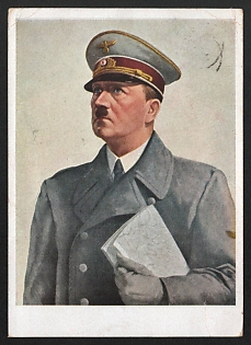 1944 'The Fuhrer at the Front' Adolf Hitler Nazi Propaganda Postcard
