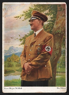 1933-1945 'The Fuhrer' Adolf Hitler Nazi Propaganda Postcard