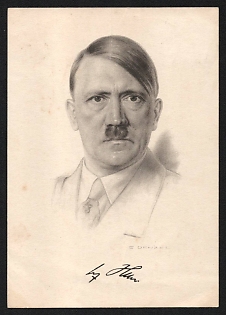 1937 'German Collectors' Association NSG. 'Strength through Joy'' Adolf Hitler Nazi Propaganda Postcard