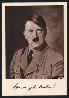 1933-1945 'Adolf Hitler' Adolf Hitler Nazi Propaganda Postcard