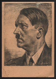 1933-1945 'General V of the Reich Leadership of the NSDAP No. 304 Our Fuhrer' Adolf Hitler Nazi Propaganda Postcard