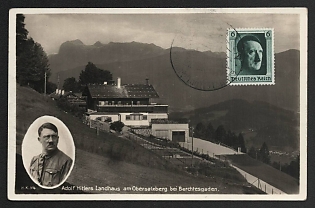 1933-1945 'Adolf Hitler's Country House on the Obersalzberg near Berchtesgaden' Adolf Hitler Nazi Propaganda Postcard