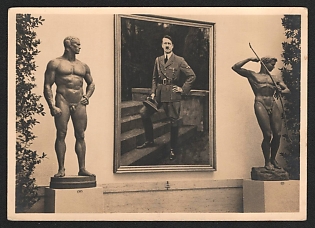 1933-1945 'Munich. House of German Art' Adolf Hitler Nazi Propaganda Postcard