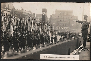 1937 'German Singers' Association Festival, Bresku, 1937' Adolf Hitler Nazi Propaganda Postcard