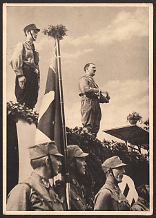 1933-1945 'The Fuhrer Speaks' Adolf Hitler Nazi Propaganda Postcard