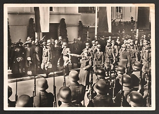 1933-1945 'Hitler and the Military' Adolf Hitler Nazi Propaganda Postcard