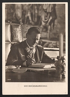 1933-1945 'The Reichsmarschall' Goring Nazi Propaganda Postcard