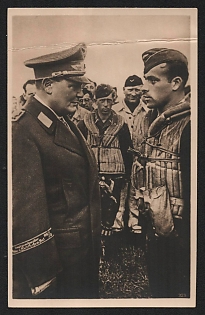 1933-1945 'Reich Marshal Goring in Conversation with a German Pilot' Goring Nazi Propaganda Postcard