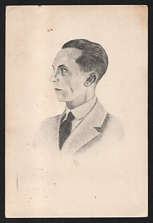 1936 'Reich Minister Dr. Goebbels' Goebbels Nazi Propaganda Postcard