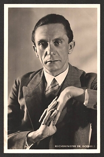 1933-1945 'Reich Minister Dr. Goebbels' Goebbels Nazi Propaganda Postcard