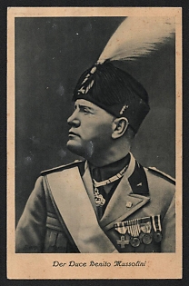 1933-1945 'The Duce Benito Mussolini' Mussolini Nazi Propaganda Postcard