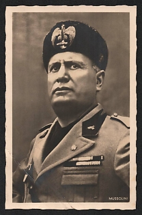 1933-1945 'Mussolini' Mussolini Nazi Propaganda Postcard