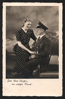 1939 'Two Blue Eyes, a Rosy Mouth' Nazi Propaganda Postcard