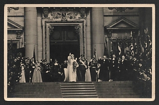 1935 'Wedding Ceremony' Nazi Propaganda Postcard