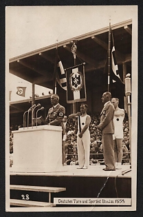 1938 'German Gymnastics and Sports Festival Breslau 1938' Nazi Propaganda Postcard