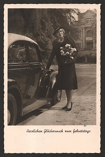 1933-1945 'Happy Birthdays' Nazi Propaganda Postcard