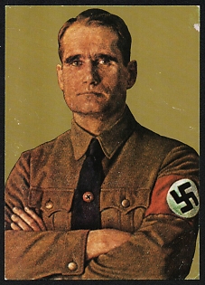 1933-1945 'Rudolf Hess, Born April 26, 1894, Deputy Fuhrer' Army Military Person Nazi Propaganda Postcard