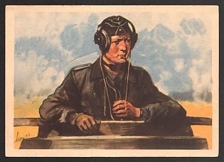 1933-1945 'The Tank Commander' Army Military Person Nazi Propaganda Postcard