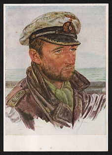 1933-1945 'Our Submarine Weapon. Lieutenant Frauenheim, Successful Submarine Commander' Army Military Person Nazi Propaganda Postcard