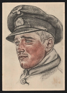 1933-1945 'Our Submarine Weapon. First Officer of the Watch on Captain Schulte's Submarine' Army Military Person Nazi Propaganda Postcard