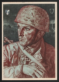 1933-1945 'Our Airborne Troops. Captain Wibig Took the Strong Belgian Fort Eben Emael in a Bold Surprise Attack' Army Military Person Nazi Propaganda Postcard