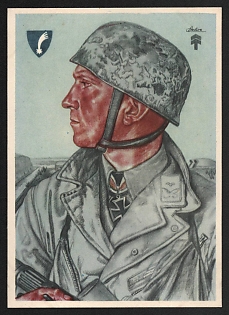 1933-1945 'Our Airborne Troops. Captain Delica' Army Military Person Nazi Propaganda Postcard