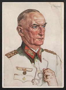1933-1945 'Men of the Western Front. Colonel General Von Witzleben' Army Military Person Nazi Propaganda Postcard