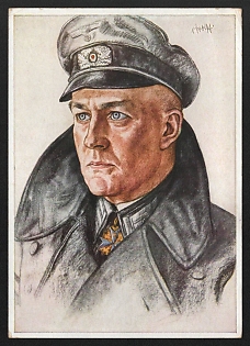1941 'Men of the Western Front. A Regimental Commander' Army Military Person Nazi Propaganda Postcard