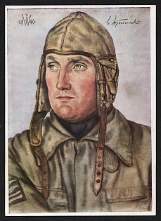 1940 'Our Luftwaffe. Lieutenant Colonel Schumacher, Commander of a Fighter Squadron' Army Military Person Nazi Propaganda Postcard
