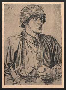 1933-1945 '44th Obersturmführer Vogt Secured One of the Most Successful Submarine Commands with His Oftmark' Army Military Person Nazi Propaganda Postcard