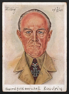 1942 'Field Marshal Kesselring' Army Military Person Nazi Propaganda Postcard