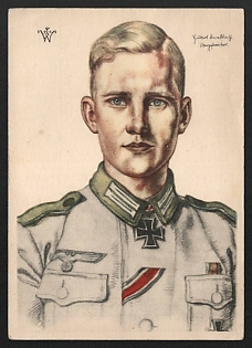 1941 'Corporal Brinkforth' Army Military Person Nazi Propaganda Postcard