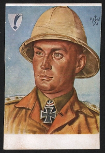 1941 'Major Gericke' Army Military Person Nazi Propaganda Postcard