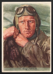 1940 'Reconnaissance Aircraft' Army Military Person Nazi Propaganda Postcard