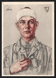 1933-1945 'Major Koch. Conqueror of Fort Eben Emael' Army Military Person Nazi Propaganda Postcard