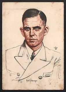 1933-1945 'Frigate Captain Hans Erdmenger, Commander of a Destroyer' Army Military Person Nazi Propaganda Postcard