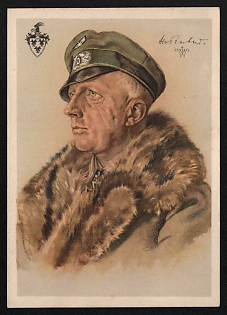 1933-1945 'Major D.r. Hans Von Rochow Received the Knight's Cross as Commander of a Bicycle Detachment' Army Military Person Nazi Propaganda Postcard