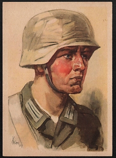 1933-1945 'The Young Grenadier' Army Military Person Nazi Propaganda Postcard