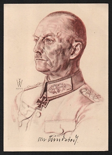 1940 'Colonel General Von Rundstedt. Men of the Western Front' Army Military Person Nazi Propaganda Postcard