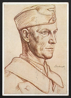1942 'Men of the Western Front. Portrait of a General Staff Officer' Army Military Person Nazi Propaganda Postcard