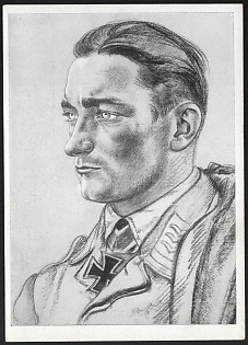 1933-1945 'Norwegian Fighter Dive-Bomber Sergeant Gerhard Grenzel' Army Military Person Nazi Propaganda Postcard