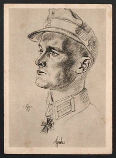 1942 'First Lieutenant Spindler, a Determined, Successful Infantry Officer' Army Military Person Nazi Propaganda Postcard