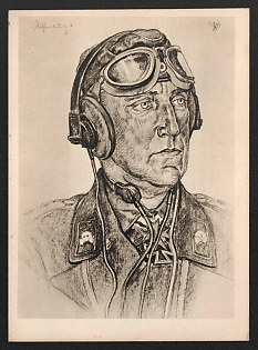 1940 'Proven Leader of a Tank Regiment. Colonel Rothenburg' Army Military Person Nazi Propaganda Postcard